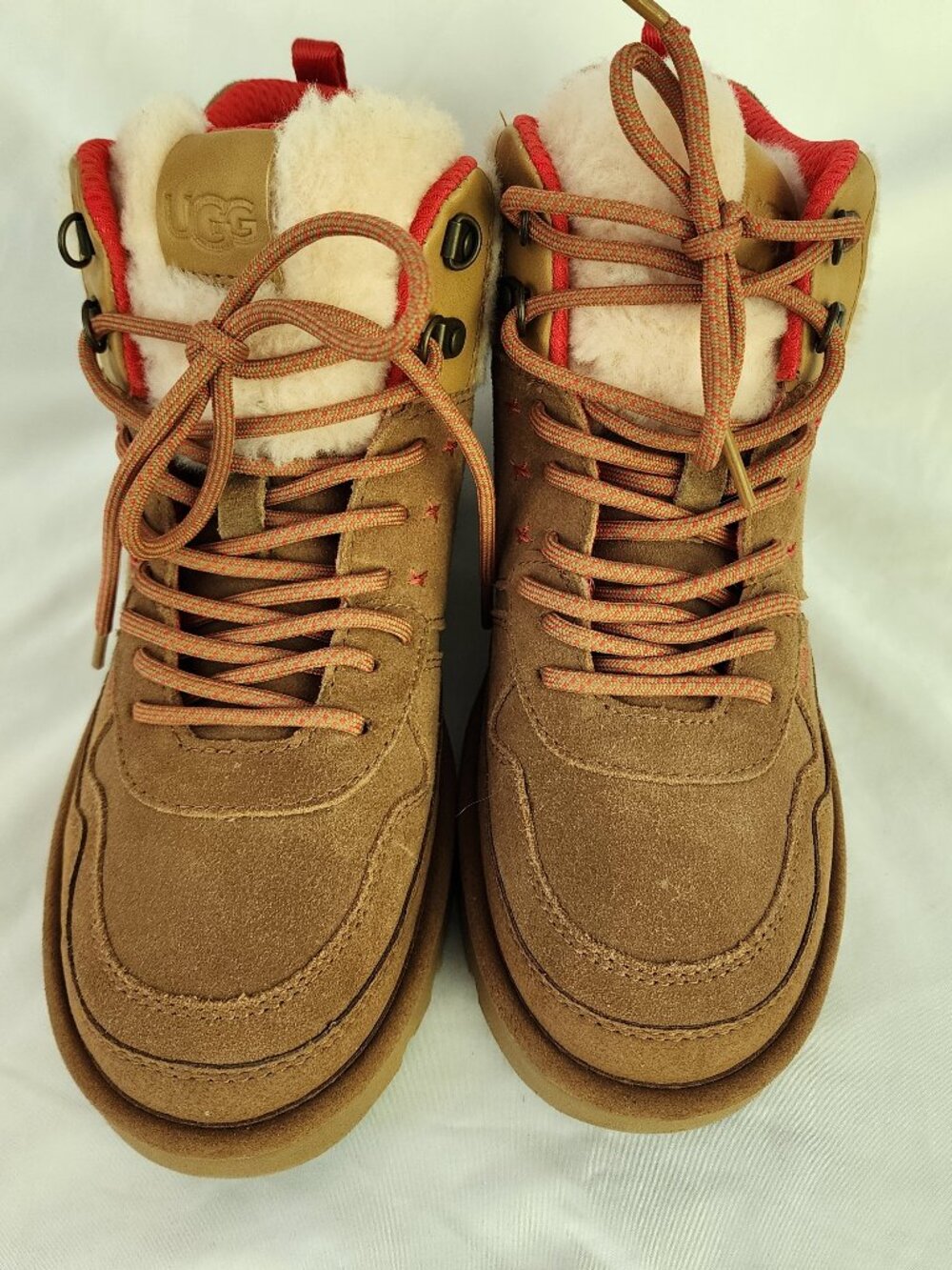 UGG Highland Hi Heritage Chestnut Red Suede Sneaker Boots Women’s 8